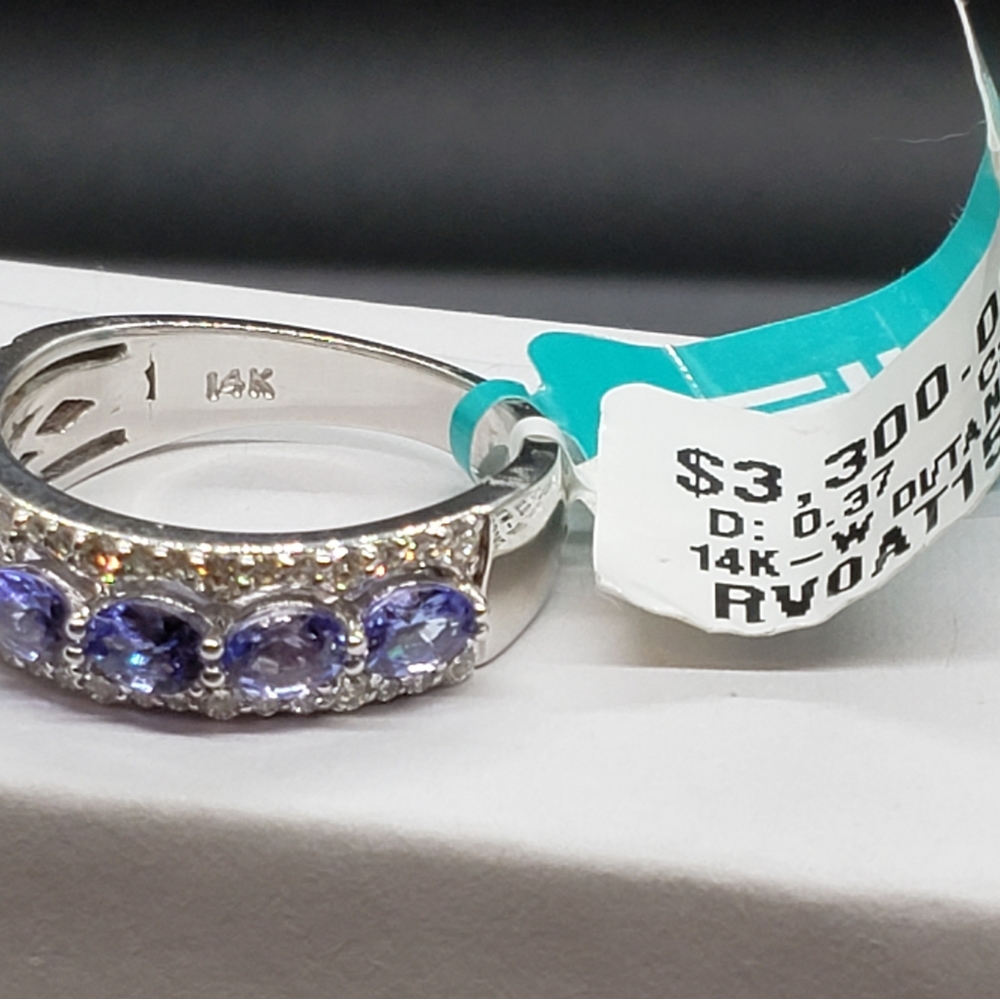 EFFY Tanzanite & Diamond band, 14k white gold - Picture 6 of 10